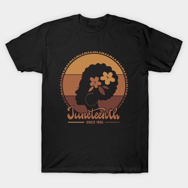 juneteenth since 1865 melanin colors T-Shirt by first12